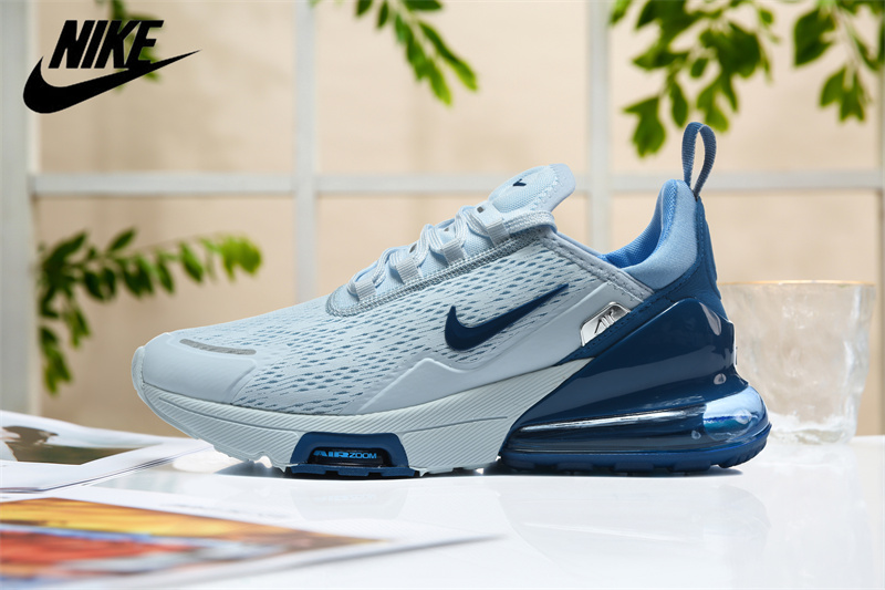 Men's Hot sale Running weapon Air Max 270 White/Royal Shoes 0121